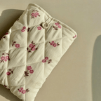 Handmade Cotton Book Sleeve - Pink Floral Pattern
