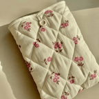 Handmade Cotton Book Sleeve - Pink Floral Pattern