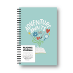 Adventure Awaits Reading Journal - Spiral Bound Book Log with Trackers