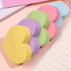 500 Sheets Self-Stick Cute Pastel Heart Sticky Notes Pack