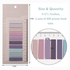 Pastel Annotation Tabs - 800 Pcs Translucent Writable Page