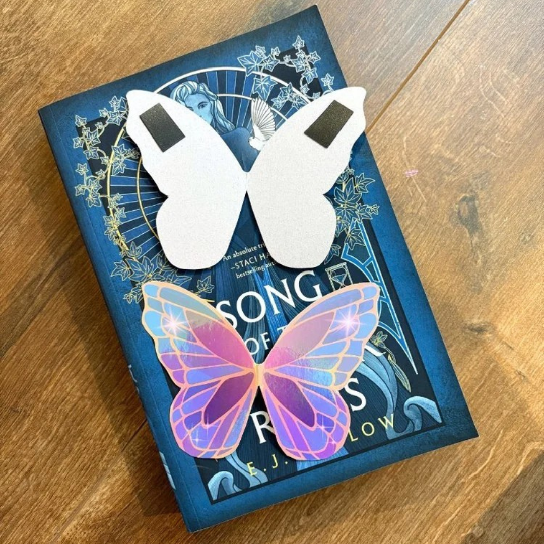 Set of 2 Holographic Magnetic Butterfly Bookmark