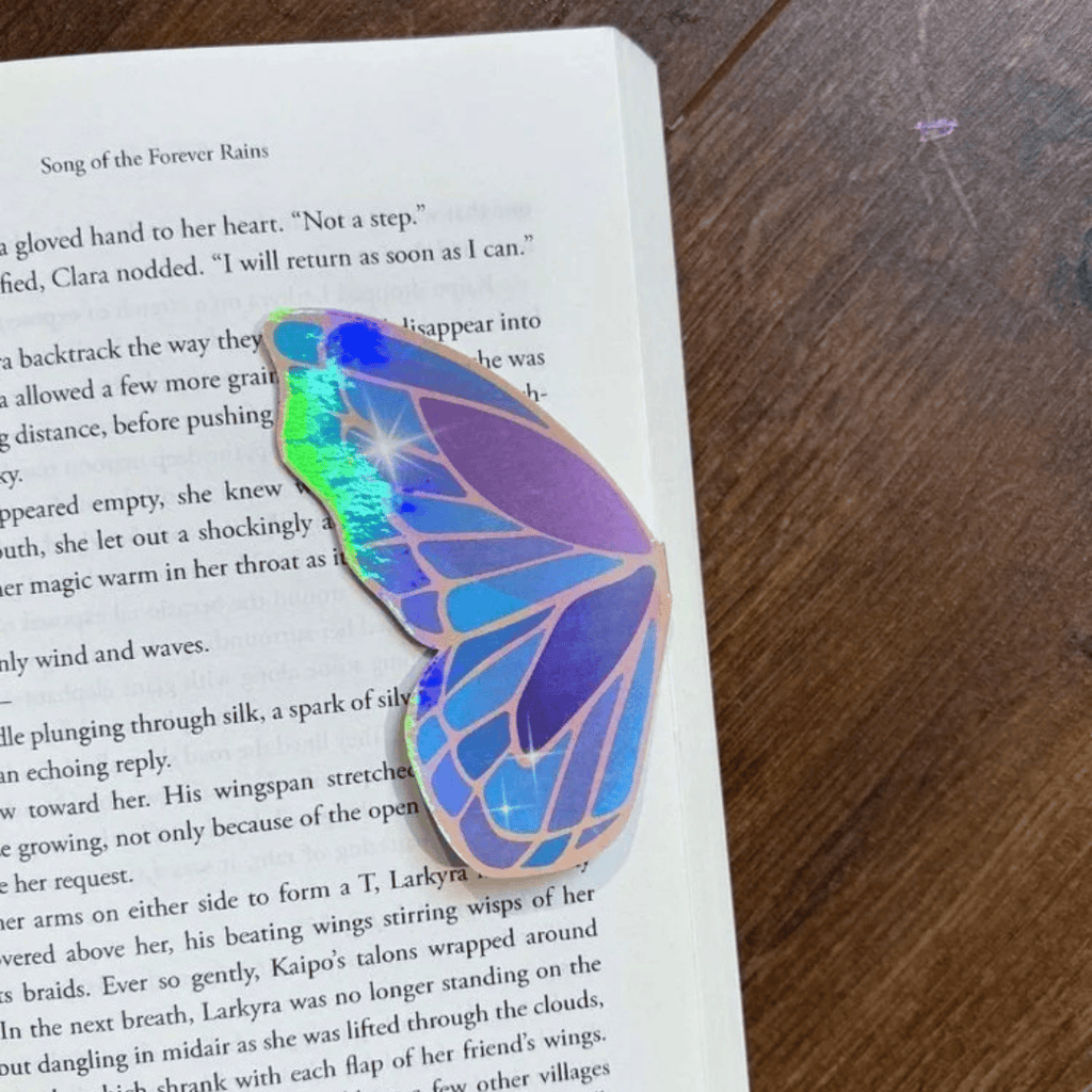 Set of 2 Holographic Magnetic Butterfly Bookmark
