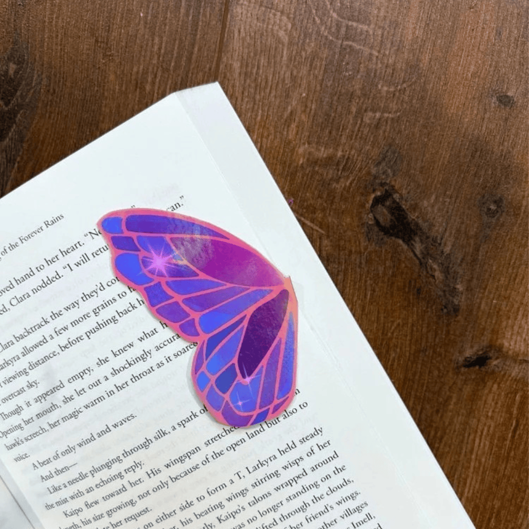 Set of 2 Holographic Magnetic Butterfly Bookmark