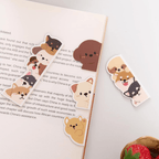 Cute Dog Magnetic Bookmark Set 5 Pcs - Aesthetic Foldover Magnet Page Markers
