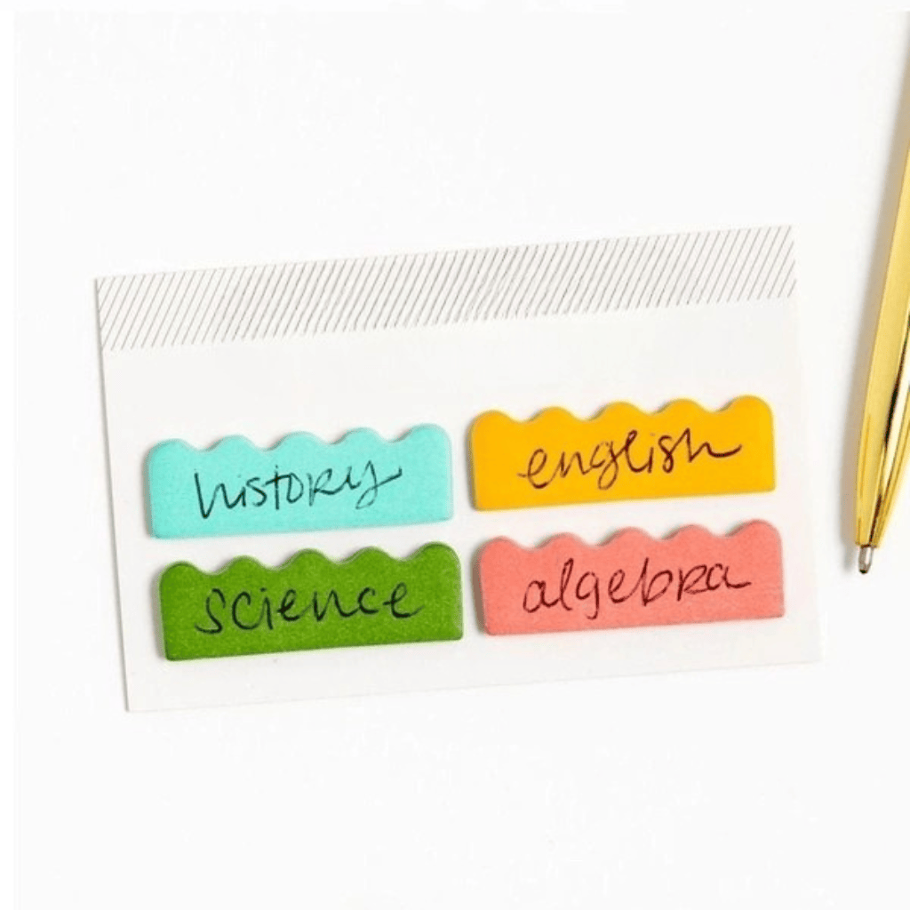 Scalloped Annotation Tabs Set - Cute Aesthetic Index Page Markers