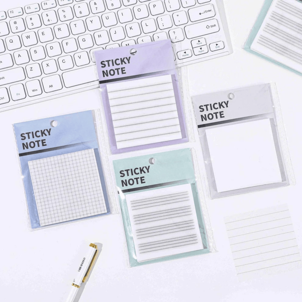 Transparent Frosted Sticky Notes Waterproof Translucent Memo Pads
