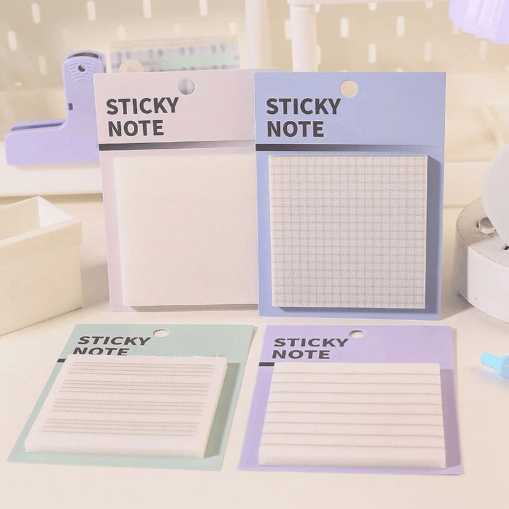 Transparent Frosted Sticky Notes Waterproof Translucent Memo Pads