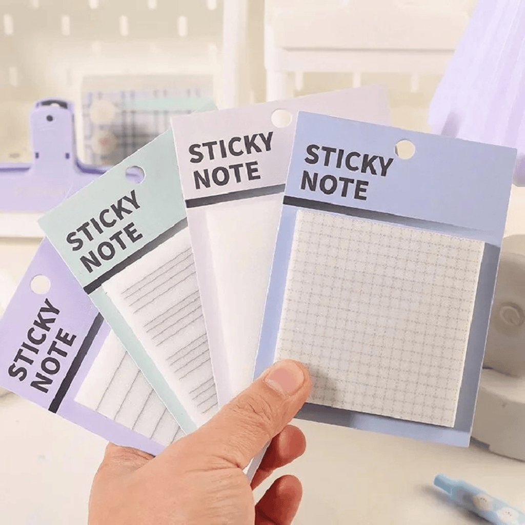 Transparent Frosted Sticky Notes Waterproof Translucent Memo Pads